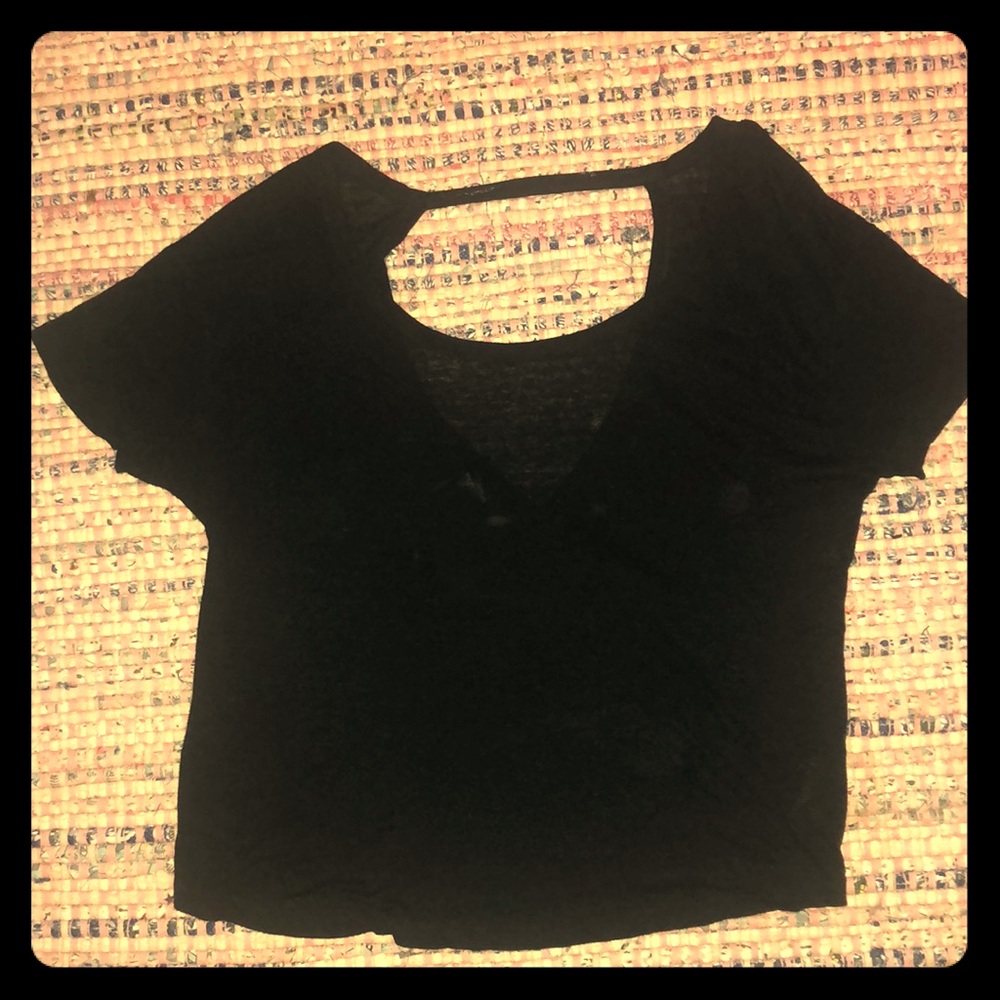 Free People-We the free black tee xs